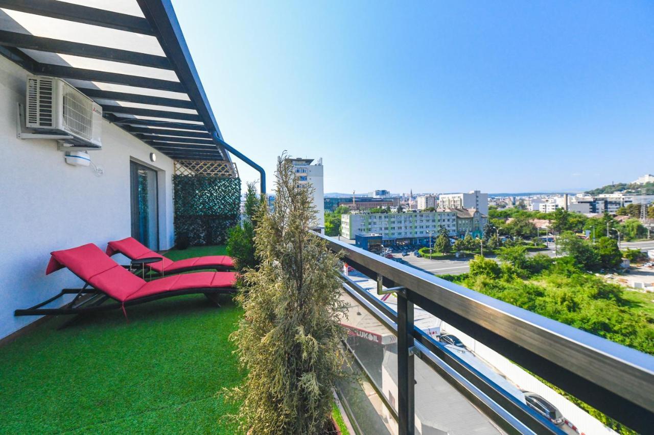קלוז'-נאפוקה Panoramic Apartment With Terrace מראה חיצוני תמונה